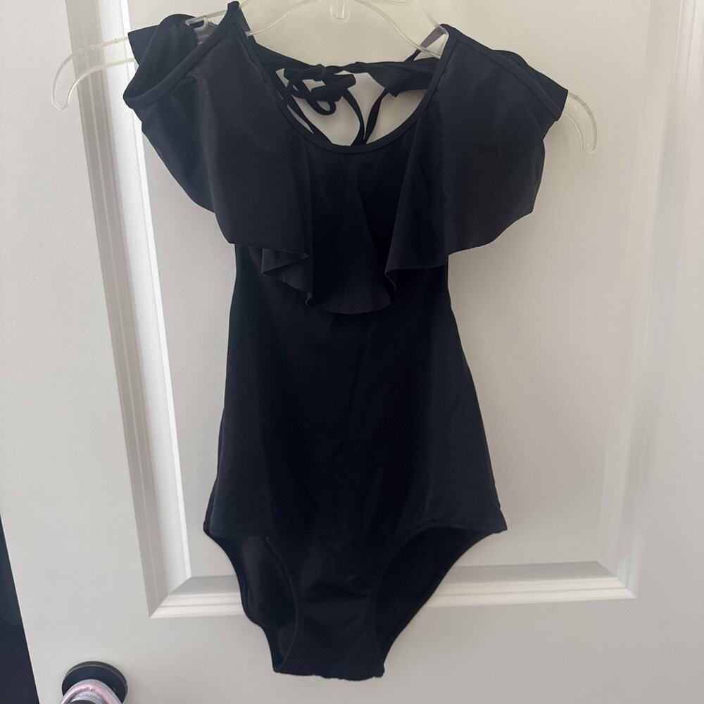 Women’s Victoria Secret Black One Piece Bathing Suit Size Medium Open Back